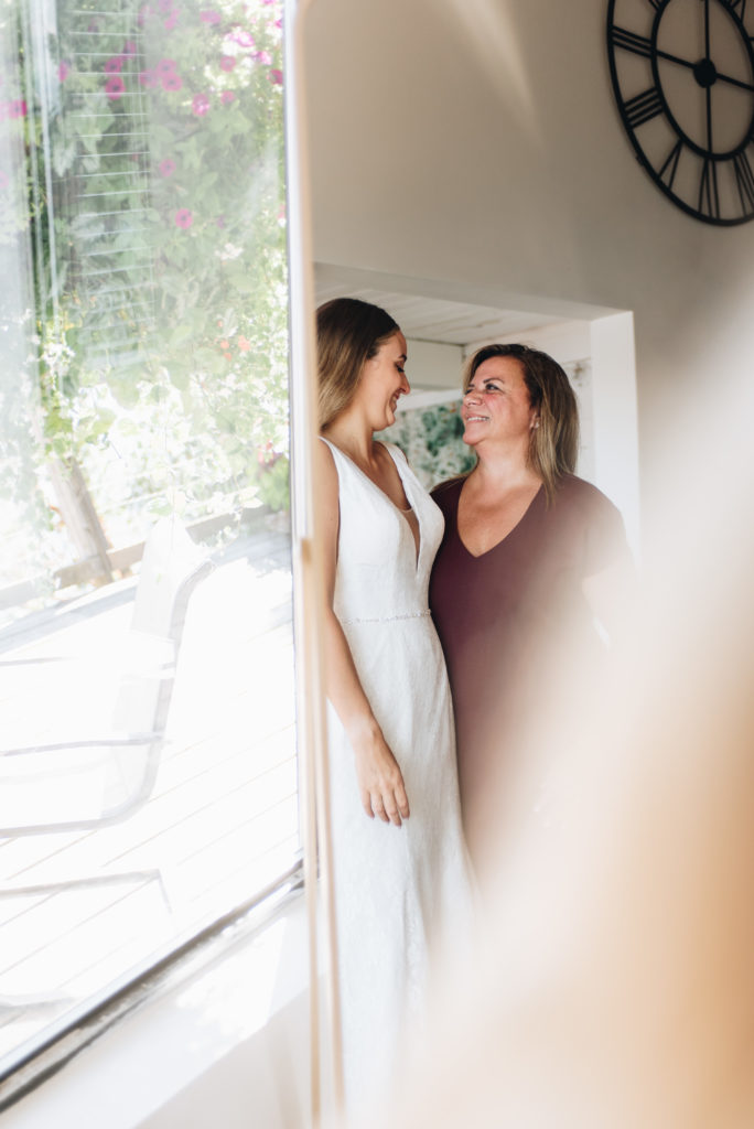 mother of the bride at a west coast elopement